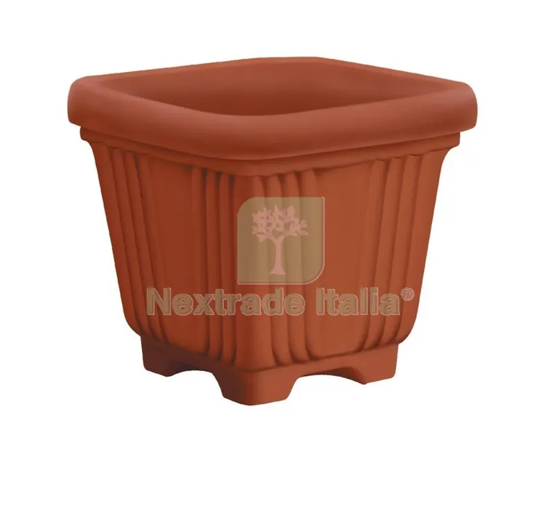 2PZ Vaso in Plastica "sutri" CM 43X43X38H — Vasi e fioriere — rif. FERX.36810
