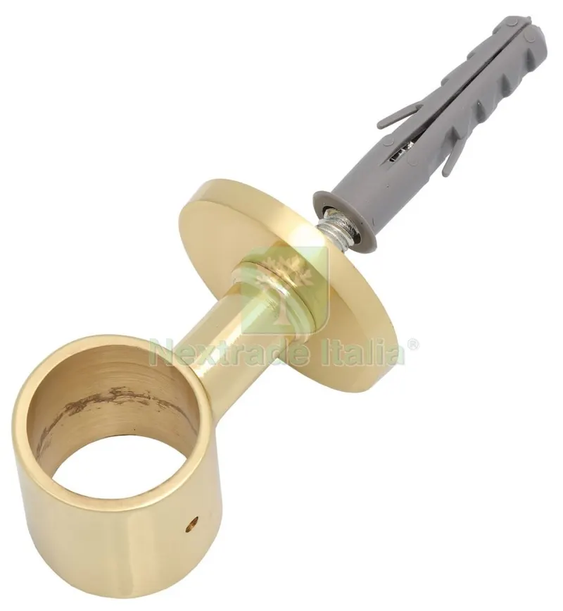 6PZ PASSANTE CORRIMANO OTTONE D.30MM TASSELLO LUCIDO — Tasselli e ancoraggi — rif. FERX.37047