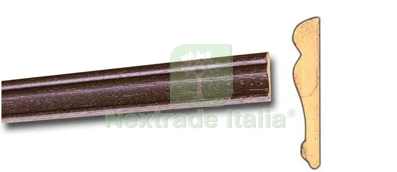 25PZ CORNICE PER PARATI 5,5X35 BAROCCO 200 CM NOCE SCURO — Isolanti e reti — rif. FERX.37066 — foto 3
