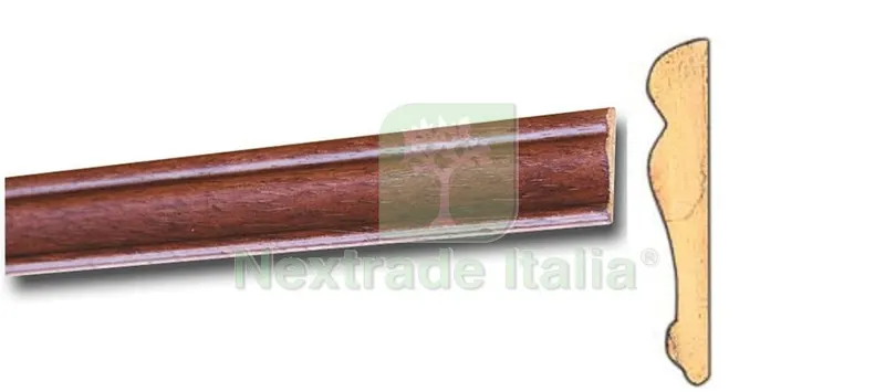 25PZ CORNICE PER PARATI 5,5X35 BAROCCO 200 CM MOGANO — Isolanti e reti — rif. FERX.37067 — foto 3
