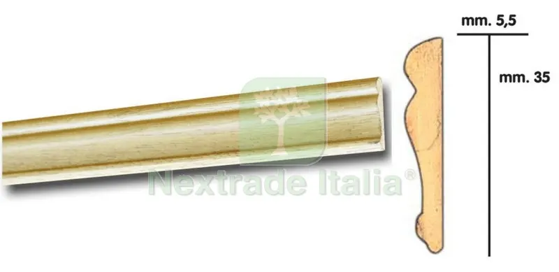 25PZ Cornice per Parati 5,5X35 Barocco 200 CM Rovere — Arredo — rif. FERX.37068 25PZ Cornice per Parati 5,5X35 Barocco 200 CM Rovere — Arredo — rif. FERX.37068