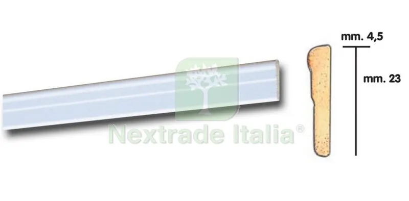 25PZ CORNICE PER PARATI 4,5X23 BAROCCO 200 CM BIANCO — Isolanti e reti — rif. FERX.37070