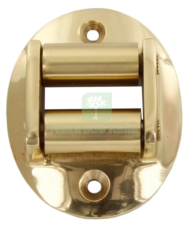 12PZ Guidacinghia Ovale Ottone Lucido — Ferramenta per legno e mobili — rif. FERX.37107