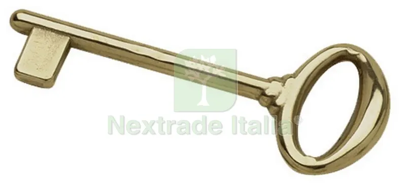 12PZ CHIAVE CLASSICA OTTONE LUCIDO PER PORTE — Serrature e cilindri — rif. FERX.37112 12PZ CHIAVE CLASSICA OTTONE LUCIDO PER PORTE — Serrature e cilindri — rif. FERX.37112
