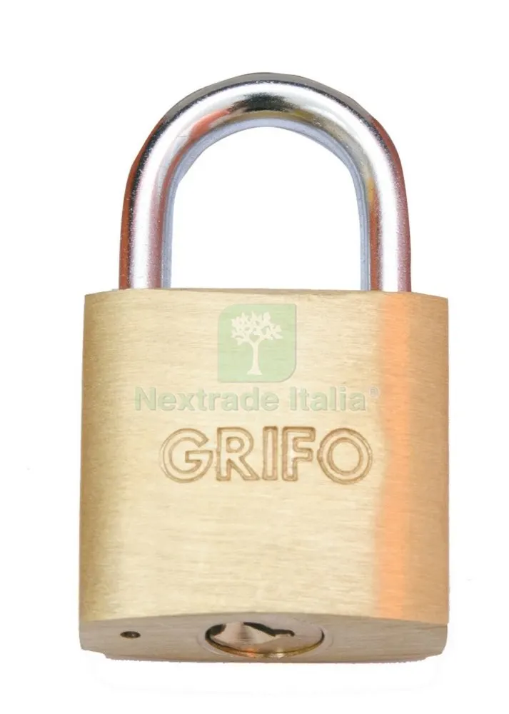 12PZ Lucchetto Ottone Grifo MM. 40 in Blister — Lucchetti e catene — rif. FERX.37377