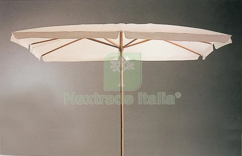 Ombrellone in Legno 6 Stecche Palo da Ø MM 48 CM 200X300 Bianco — Tempo libero outdoor — rif. FERX.37508