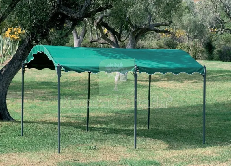 GAZEBO IN METALLO "CARPORT" VERDE MT.3x4 — Gazebo e strutture giardino — rif. FERX.37908 GAZEBO IN METALLO "CARPORT" VERDE MT.3x4 — Gazebo e strutture giardino — rif. FERX.37908