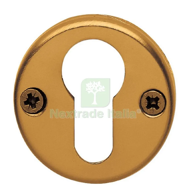 10COPPIE BOCCHETTA ANODIZZATA BRONZO FORO YALE — Maniglie e pomelli — rif. FERX.37942