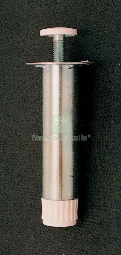 4PZ PIEDINO ACCIAIO ZINCATO MOBILI 120 MM REGOLABILE — Tubi e raccordi — rif. FERX.38035
