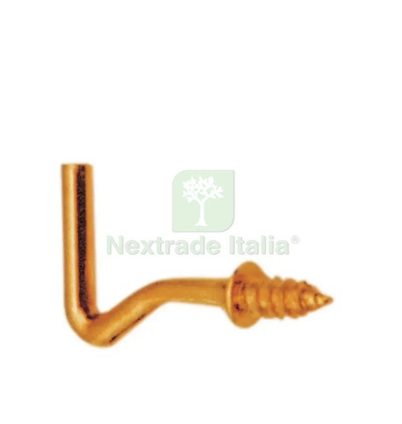 200PZ Rampino Filettato FE.OTTONATO con Fermo — Ferramenta per legno e mobili — rif. FERX.38036