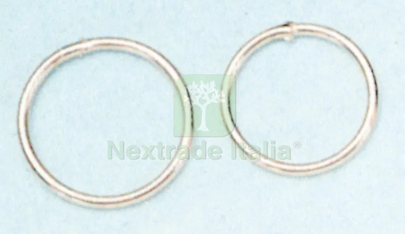 100PZ Anelli Saldati Ferro Nichelato Diametro MM.28 Filo 2,4 — Ferramenta per legno e mobili — rif. FERX.38046