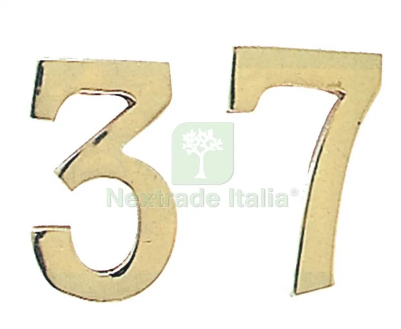 10PZ NUMERO CIVICO IN OTTONE "0" MM.100 — Casalinghi e organizzazione — rif. FERX.3832