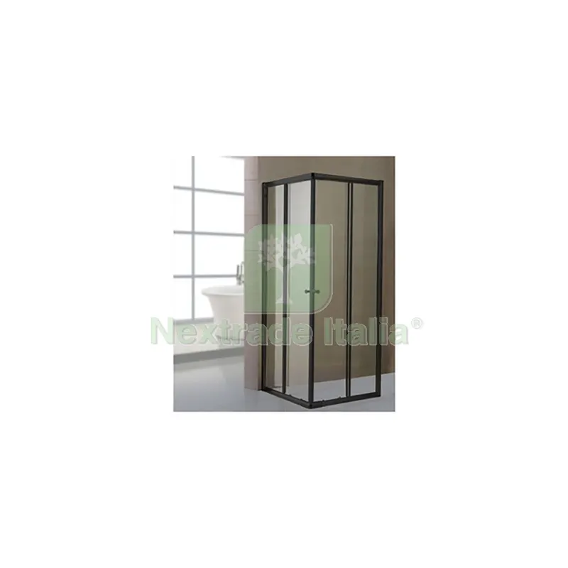 Box Doccia Cristallo Trasparente 6 MM 70X 90 Nero Opaco — Accessori bagno — rif. FERX.3833 Box Doccia Cristallo Trasparente 6 MM 70X 90 Nero Opaco — Accessori bagno — rif. FERX.3833