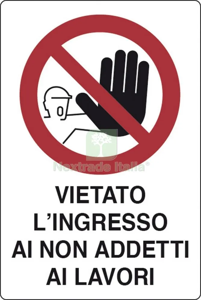 10PZ TARGA SEGNALETICA VIETATO INGRESSO AI NON ADDETTI — Utensili e segnaletica — rif. FERX.3904 10PZ TARGA SEGNALETICA VIETATO INGRESSO AI NON ADDETTI — Utensili e segnaletica — rif. FERX.3904