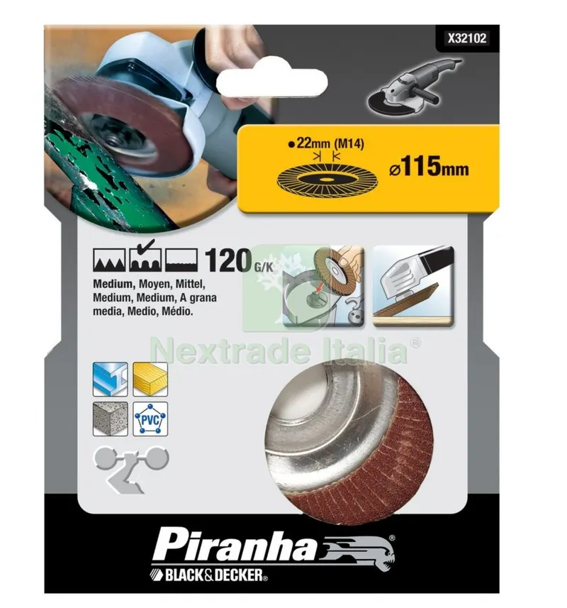 PIRANHA X32102 DISCO LAMELLE DIAMETRO 115 GR.120 — Tubi e raccordi — rif. FERX.39147