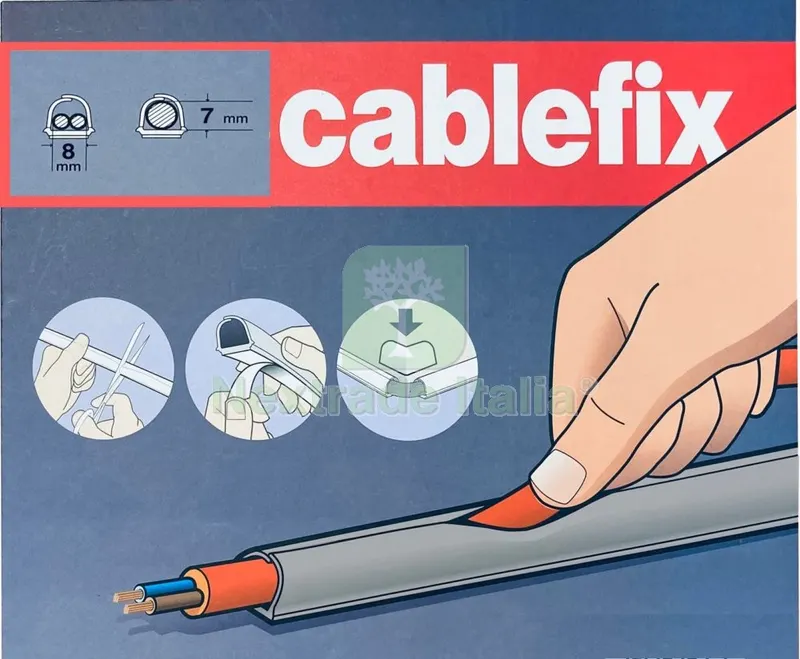 CANALINA ADESIVA INOFIX 8X7MM LUNGHEZZA 4MT BIANCO — Canaline e centralini — rif. FERX.39155