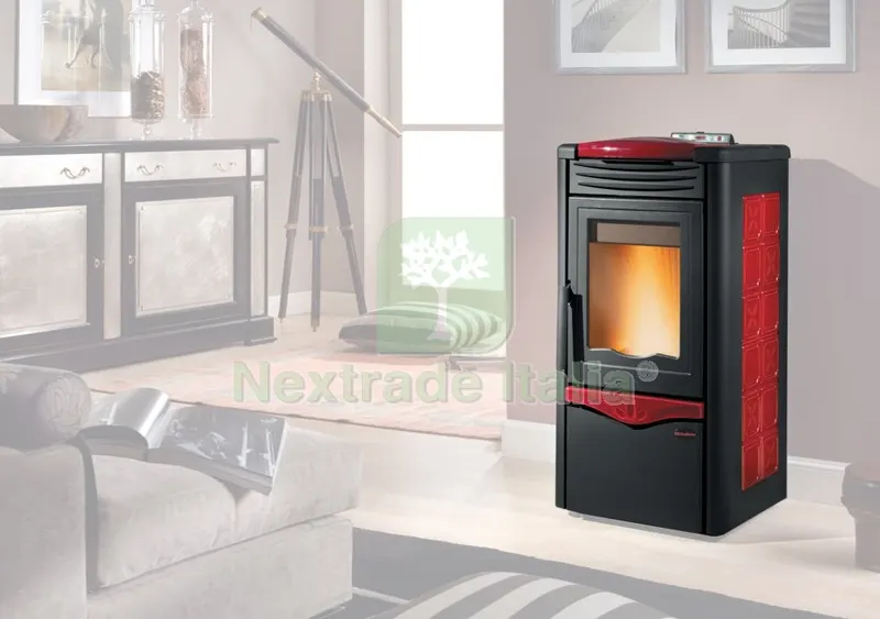 Stufa Pellet KW.12 Irina Bordeaux — Stufe e camini — rif. FERX.39229 Stufa Pellet KW.12 Irina Bordeaux — Stufe e camini — rif. FERX.39229