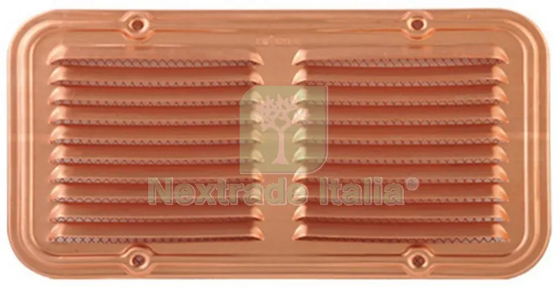 GRIGLIA AERAZIONE RAME 14X25 CM — Scarichi e sifoni — rif. FERX.39259 GRIGLIA AERAZIONE RAME 14X25 CM — Scarichi e sifoni — rif. FERX.39259