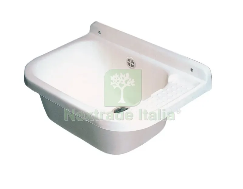 LAVATOIO RESINA A PARETE 50X35 CM CON SIFONE — Scarichi e sifoni — rif. FERX.39311 LAVATOIO RESINA A PARETE 50X35 CM CON SIFONE — Scarichi e sifoni — rif. FERX.39311