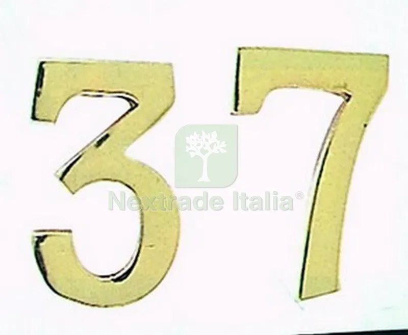 15PZ Numero Civico in Ottone "1" MM.100 — Ferramenta porte e finestre — rif. FERX.3933