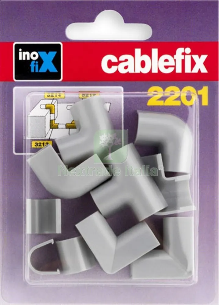 GIUNTI X CANALINA INOFIX ( CONFEZIONE 10PZ) GRIGIO — Canaline e centralini — rif. FERX.39374