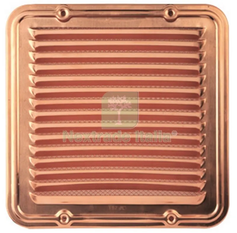 GRIGLIA AERAZIONE RAME 23X23 CM — Scarichi e sifoni — rif. FERX.39521 GRIGLIA AERAZIONE RAME 23X23 CM — Scarichi e sifoni — rif. FERX.39521