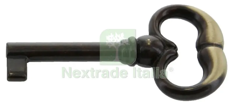 25PZ Chiave Antichizzata ART.33730 MM.35/62 Bronzo Sfumato — Ferramenta per legno e mobili — rif. FERX.398