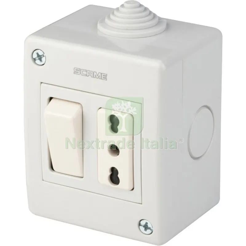 POLYPOOL PP0171X CASSETTA PER ESTERNO IP40 CON PULSANTE+PRESA BIPASSO — Casalinghi e organizzazione — rif. FERX.3995