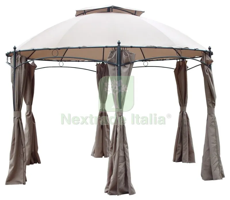 Gazebo in Alluminio"gotic"esagonale Diametro CM 350X270H — Gazebo e strutture giardino — rif. FERX.39967 Gazebo in Alluminio"gotic"esagonale Diametro CM 350X270H — Gazebo e strutture giardino — rif. FERX.39967