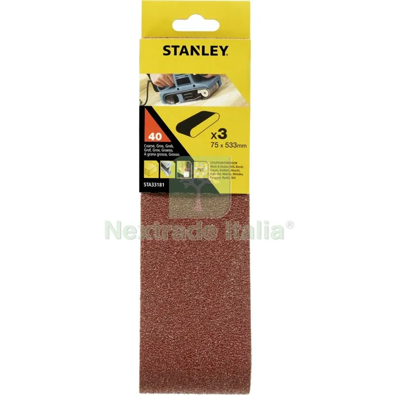 PIRANHA/ X33181 3 NASTRI 75x533 GR.40 — Punte, frese e dischi — rif. FERX.40001 PIRANHA/ X33181 3 NASTRI 75x533 GR.40 — Punte, frese e dischi — rif. FERX.40001