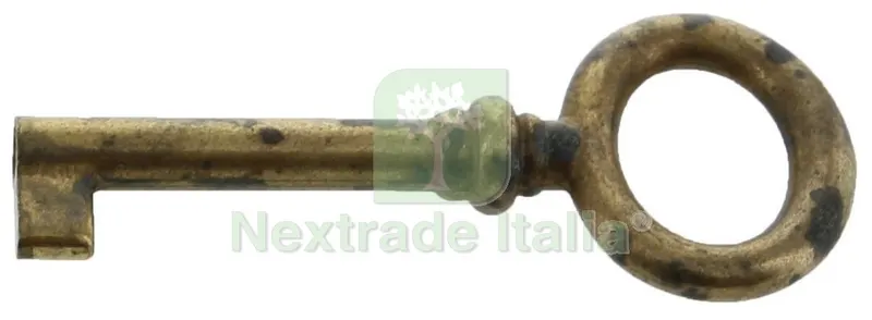25PZ CHIAVE ANTICHIZZATA ART.33728 MM.29/69 OTTONE ANTICO — Ferramenta per legno e mobili — rif. FERX.402