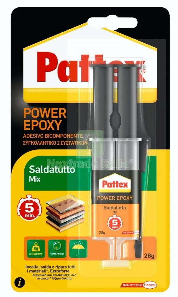 6PZ PATTEX SALDATUTTO MIX SIRINGA 28 G — Adesivi e sigillanti — rif. FERX.4025
