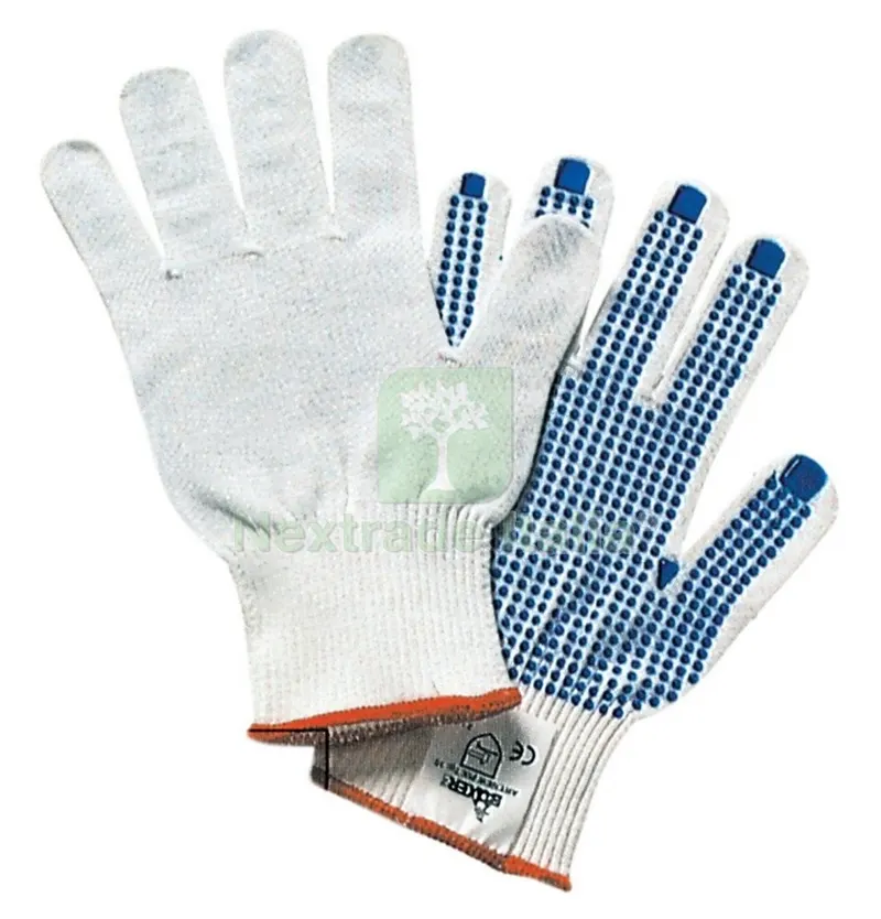 12PAIA GUANTI MAGLIA PALMO PUNTINATO TG. 8 RIF.72020 — Guanti da lavoro — rif. FERX.40282
