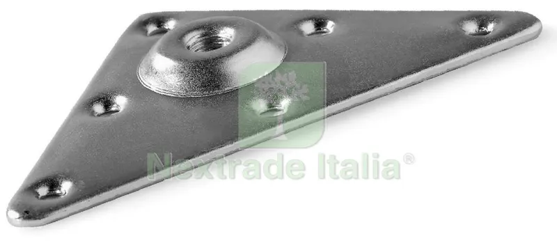 200PZ Piastra Zincata per Piedini in Legno Foro M10 — Lamiere, lastre e piastre — rif. FERX.40418