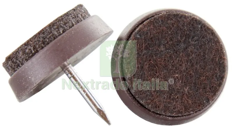 100PZ SOTTOSEDIE FELTRO CON CHIODO D.22 MM MARRONE — Chiodi e graffe — rif. FERX.40452 100PZ SOTTOSEDIE FELTRO CON CHIODO D.22 MM MARRONE — Chiodi e graffe — rif. FERX.40452