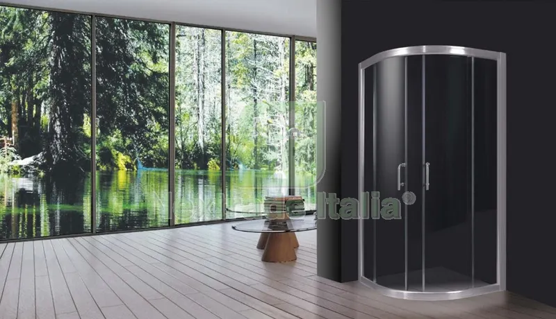 Box Doccia Cristallo Trasparente Semicircolare 80X80 — Accessori bagno — rif. FERX.40510 Box Doccia Cristallo Trasparente Semicircolare 80X80 — Accessori bagno — rif. FERX.40510