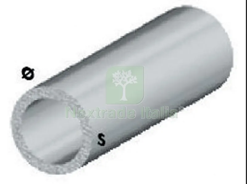 5PZ PROFILO CROMO H.200 cm TUBO TONDO 16X1 mm — Profili e angolari decorativi — rif. FERX.40602