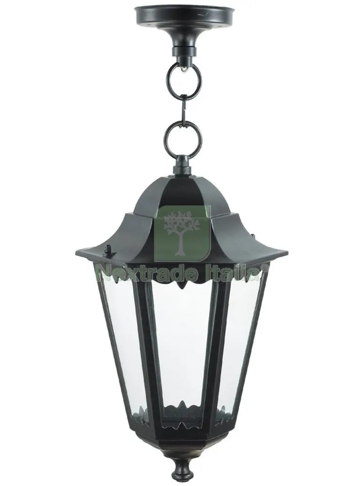 6PZ Lanterna Berlino 'grande' con Catena Nera — Illuminazione — rif. FERX.40950 6PZ Lanterna Berlino 'grande' con Catena Nera — Illuminazione — rif. FERX.40950