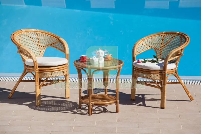 Poltrona "havana" in Rattan con Cuscino — Arredo — rif. FERX.40973