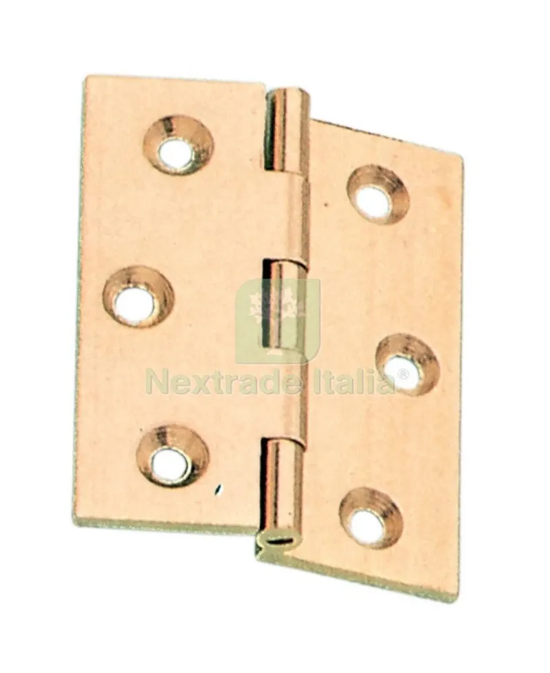 24PZ CERNIERA FRESATA 1/2 COLLO ORO SATINATO GR.50X40** — Cerniere e cardini — rif. FERX.4106 24PZ CERNIERA FRESATA 1/2 COLLO ORO SATINATO GR.50X40** — Cerniere e cardini — rif. FERX.4106