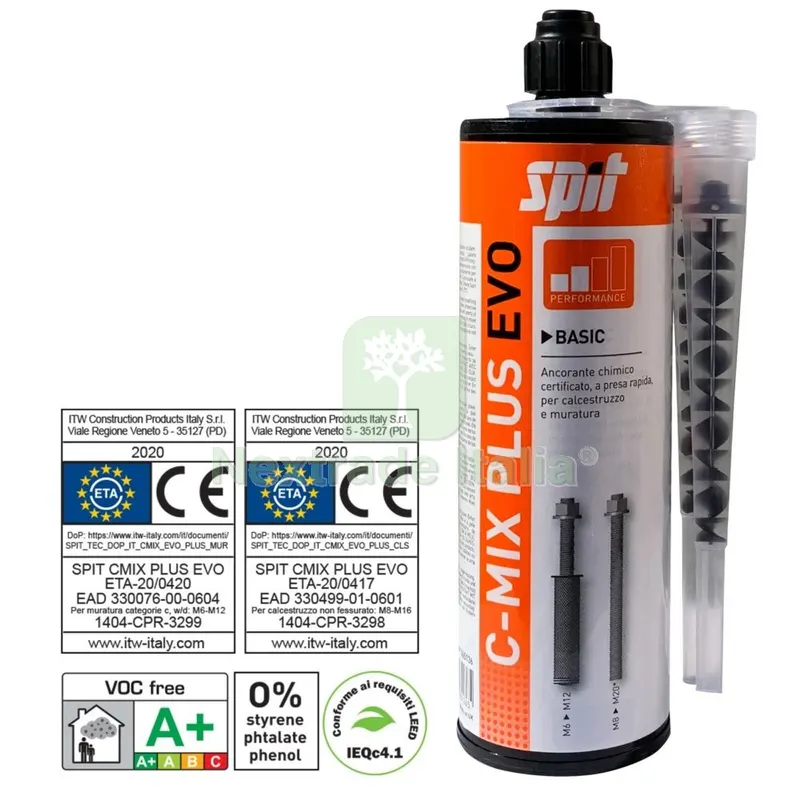 12PZ ELEMATIC CARTUCCIA SPIT CON MIX PLUS EVO 300CC — Fissaggi per cappotto e facciate — rif. FERX.41129 12PZ ELEMATIC CARTUCCIA SPIT CON MIX PLUS EVO 300CC — Fissaggi per cappotto e facciate — rif. FERX.41129
