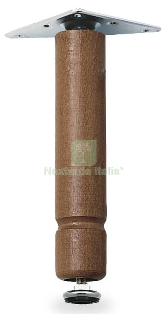 8PZ Piedino Legno Piastra Mobile 200 MM Noce — Ferramenta per legno e mobili — rif. FERX.4123 8PZ Piedino Legno Piastra Mobile 200 MM Noce — Ferramenta per legno e mobili — rif. FERX.4123