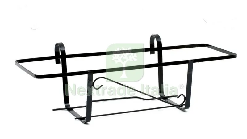 5PZ Fioriera da Balcone Tipo Napoli 40 CM Nero — Vasi e fioriere — rif. FERX.41425