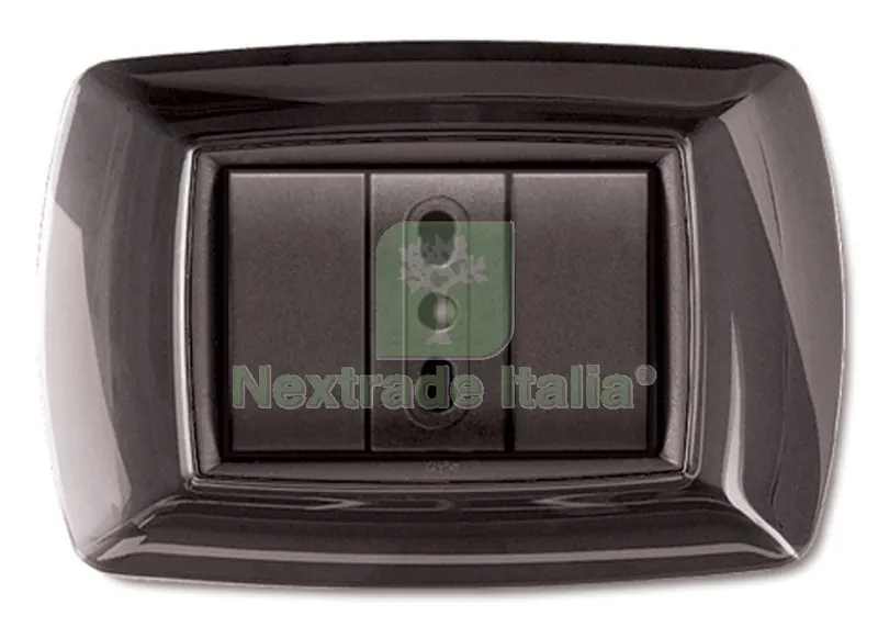 10PZ PLACCA LIFE MOD. LIVING PLASTICA NERO GLITTER 3 POSTI — Decorativi e effetti — rif. FERX.41533