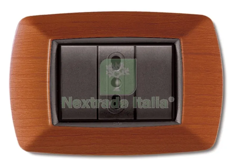 10PZ PLACCA LIFE MOD. LIVING PLASTICA LEGNO CHIARO 3 POSTI — Interruttori e prese — rif. FERX.41558 10PZ PLACCA LIFE MOD. LIVING PLASTICA LEGNO CHIARO 3 POSTI — Interruttori e prese — rif. FERX.41558