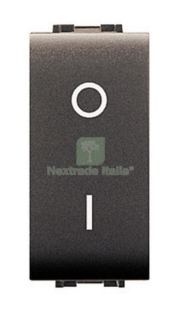12PZ LIFE ART. 4009 INTERRUTTORE BIPOLARE NERO — Interruttori e prese — rif. FERX.41616