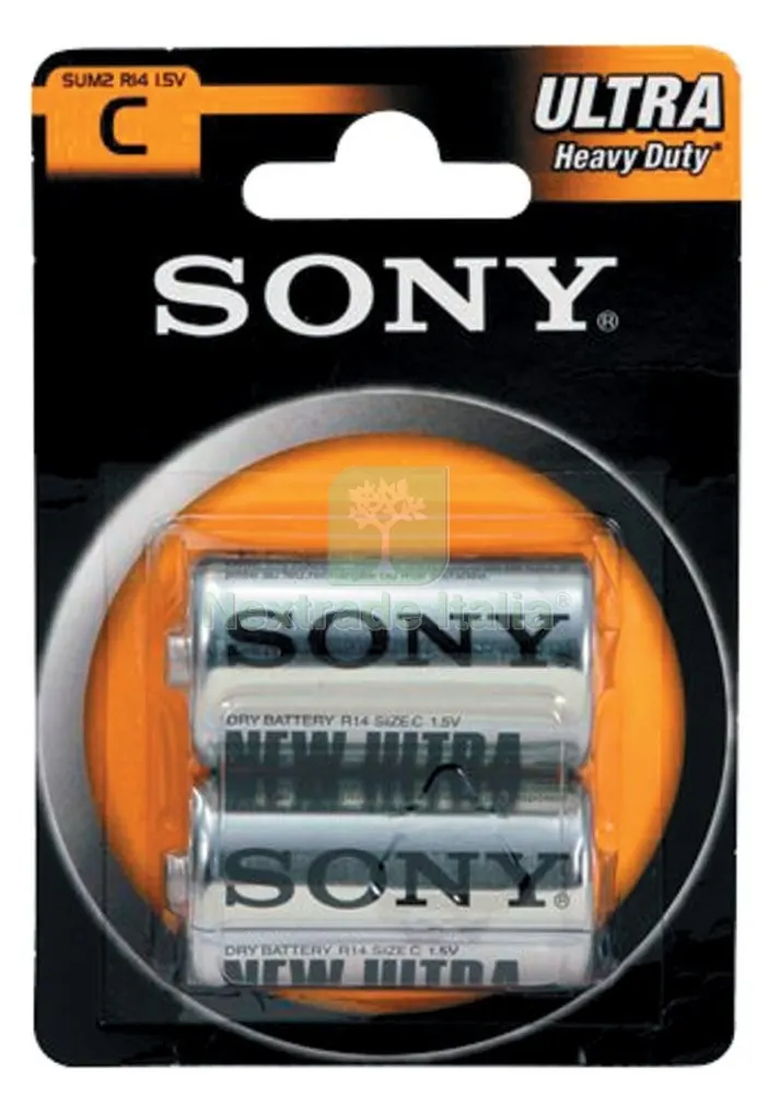 12BLISTER Sony Batterie M/TORCIA(R14)ZINCO Cloride BL.2 PZ — Illuminazione — rif. FERX.41634 12BLISTER Sony Batterie M/TORCIA(R14)ZINCO Cloride BL.2 PZ — Illuminazione — rif. FERX.41634