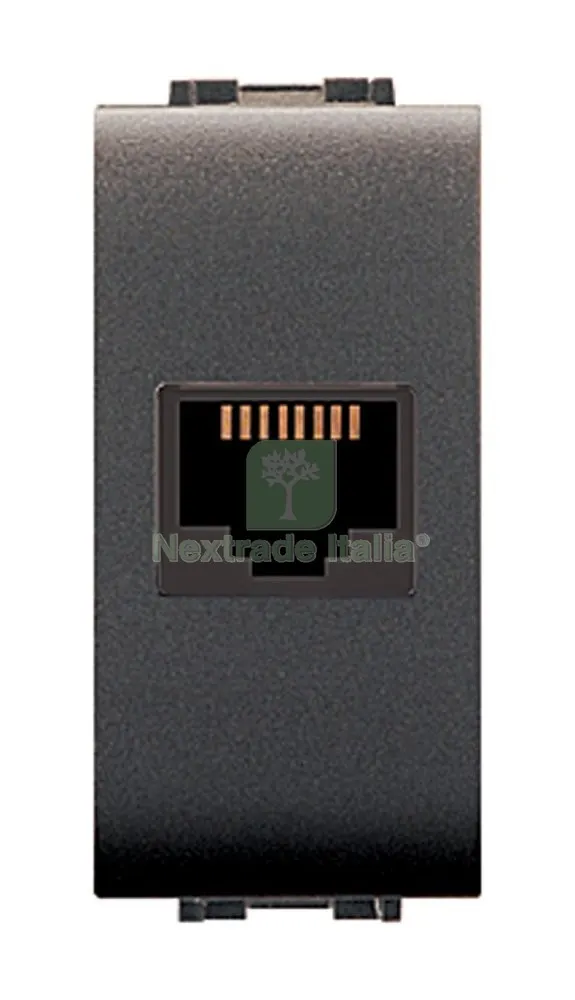 6PZ Life ART. 4083 Presa Telefonico RJ45 Plug 8/8 Nero — Interruttori e prese — rif. FERX.41684