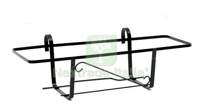 5PZ Fioriera da Balcone Tipo Napoli 50 CM Nero — Vasi e fioriere — rif. FERX.4175