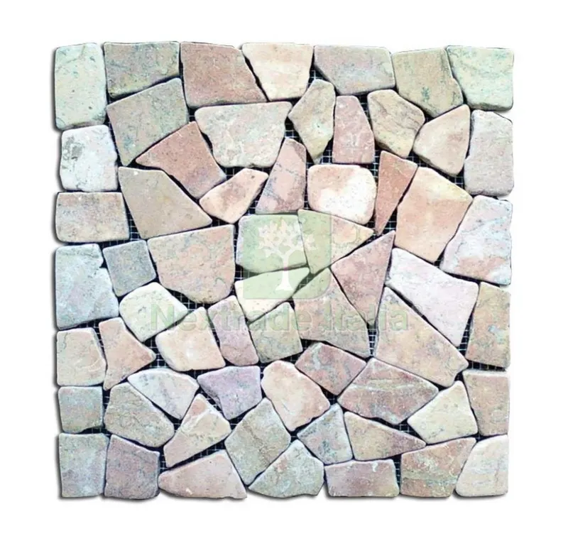 11PZ Mosaico in Pietra Naturale CM.30X30 Rosa — Cemento, malte e collanti edili — rif. FERX.41875